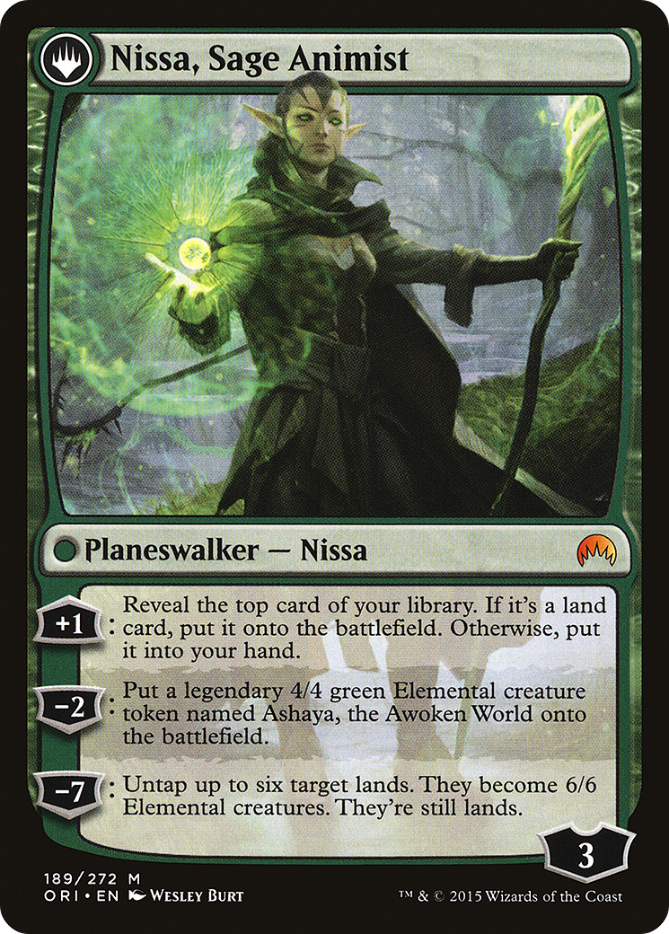 Nissa, Vastwood Seer // Nissa, Sage Animist |  (ORI-189) [The List]