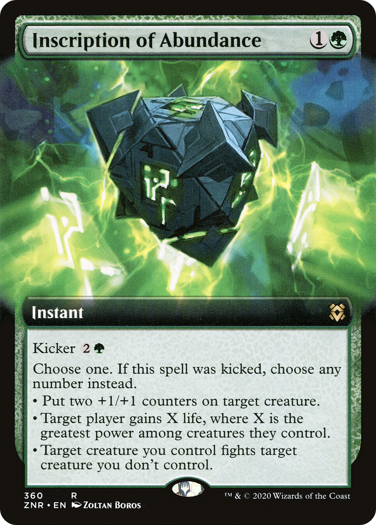 Inscription of Abundance (Extended Art) [Zendikar Rising] Foil