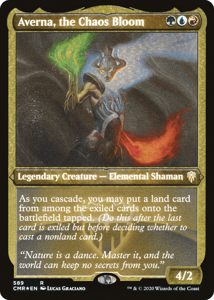 Averna, the Chaos Bloom (589) [Commander Legends]  Foil