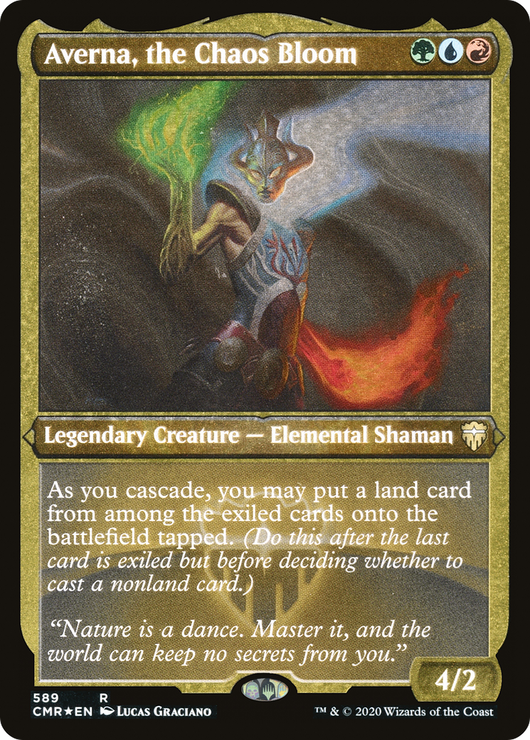 Averna, the Chaos Bloom (589) [Commander Legends]  Foil