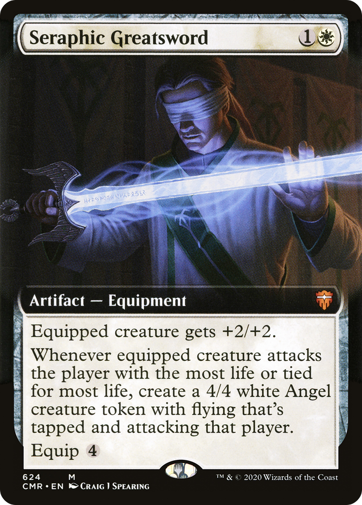 Seraphic Greatsword (Extended Art) [Commander Legends] Foil