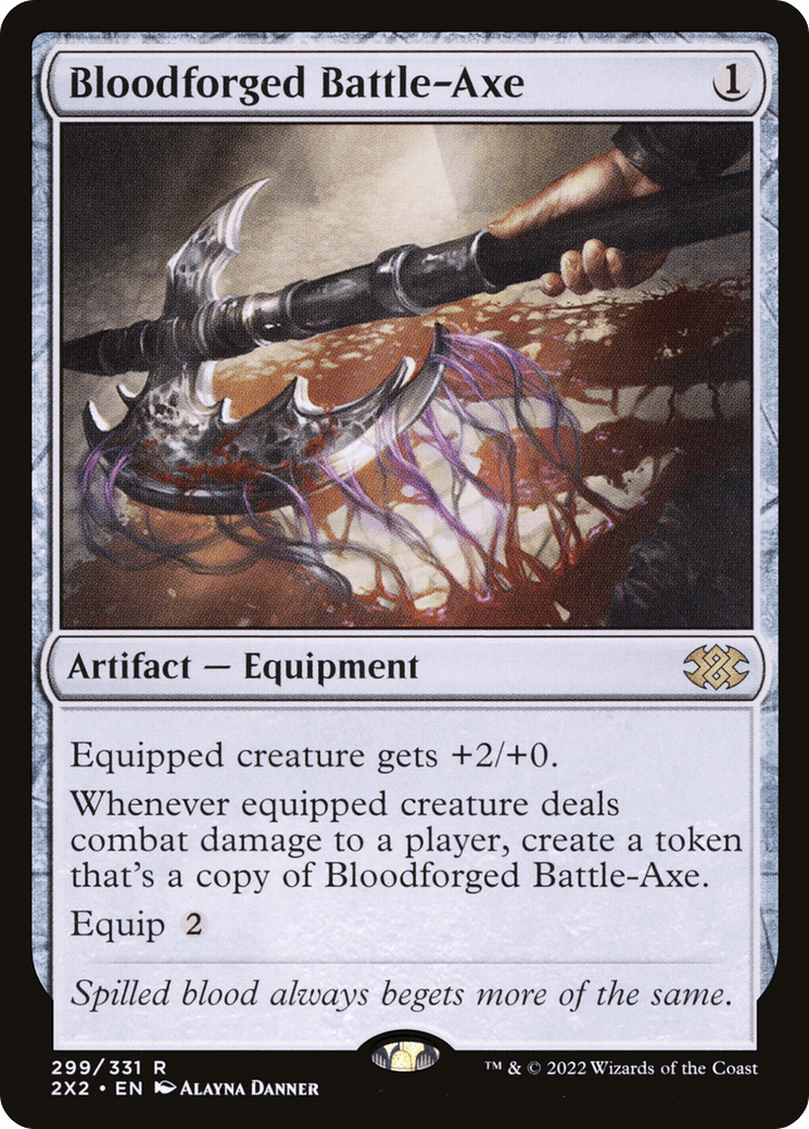 Bloodforged Battle-Axe [Double Masters 2022] Foil