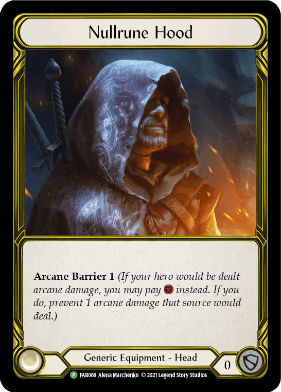 Nullrune Hood (Golden) [FAB068] (Promo)  Cold Foil