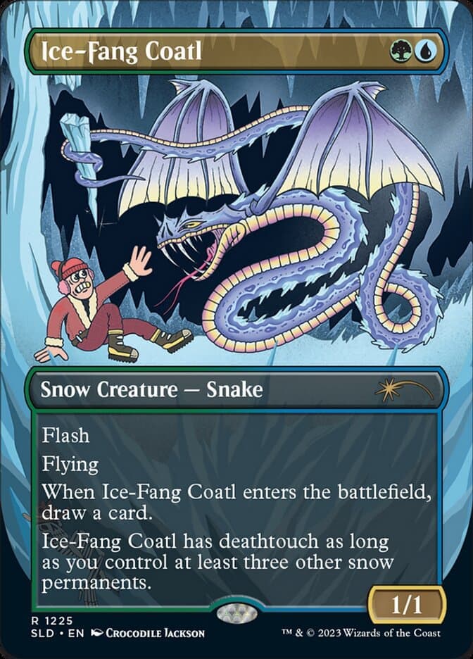 Ice-Fang Coatl (Borderless) [Secret Lair Drop Series] Foil