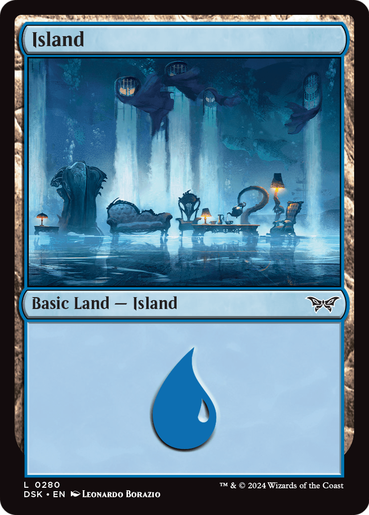 Island (0280) [Duskmourn: House of Horror] Foil