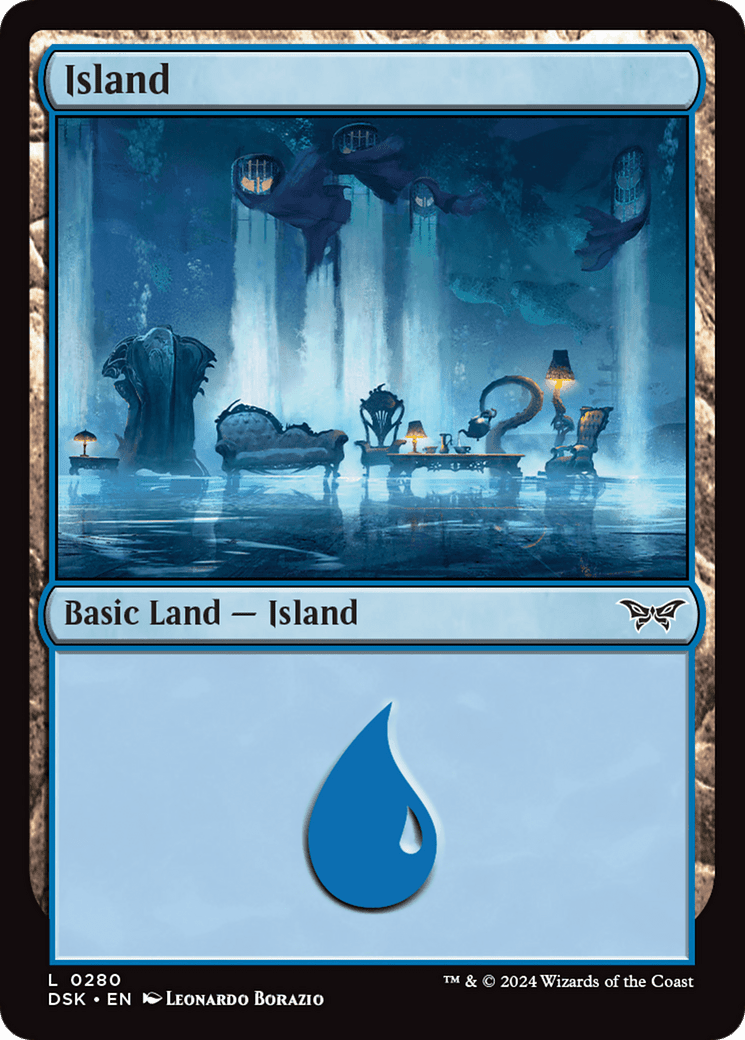 Island (0280) [Duskmourn: House of Horror] Foil