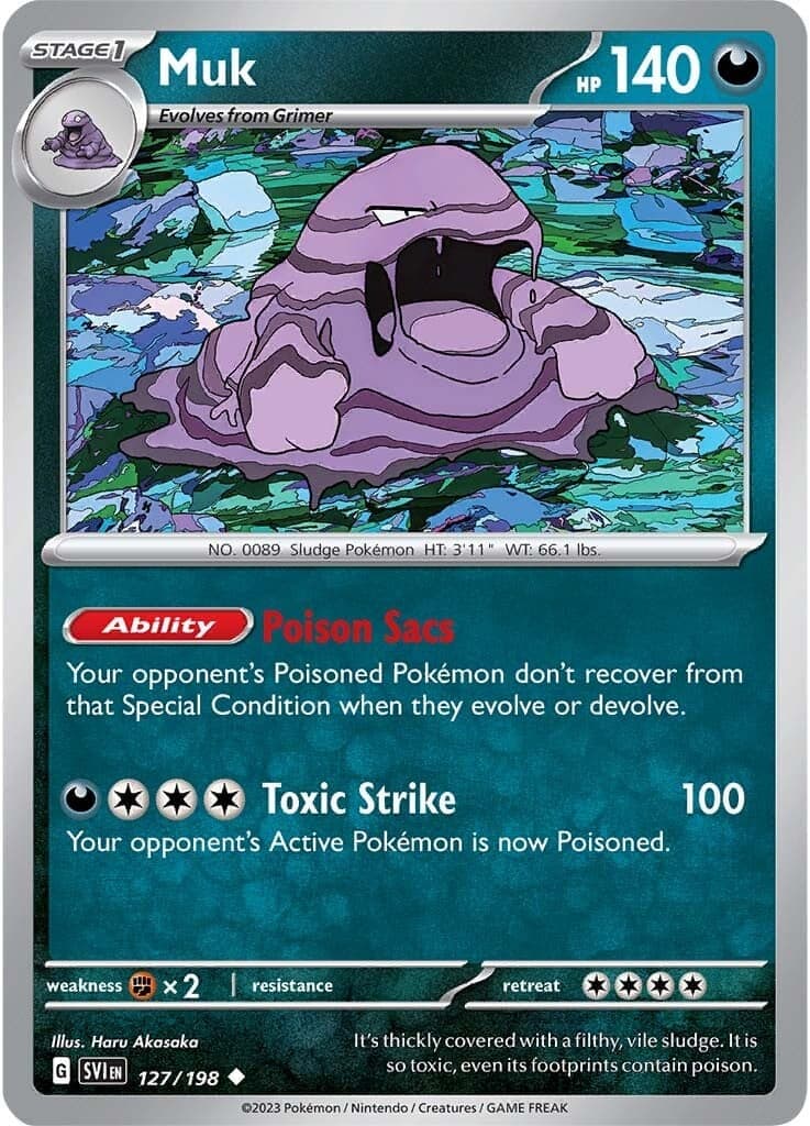 Muk 127- SV01 Scarlet & Violet Base Set Reverse Holofoil