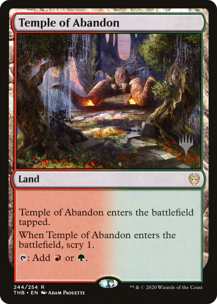 Temple of Abandon (Promo Pack) [Theros Beyond Death Promos] Foil