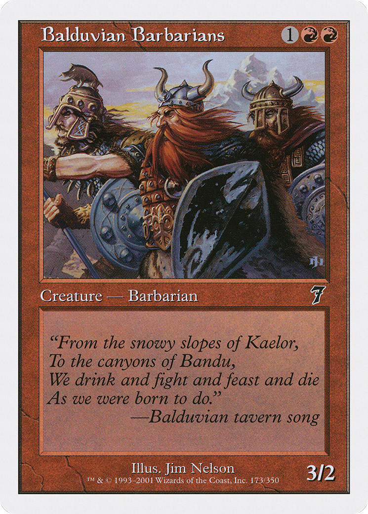 Balduvian Barbarians [Seventh Edition] Foil