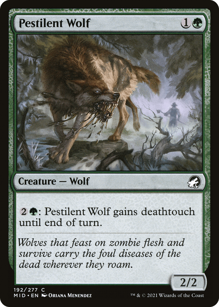 Pestilent Wolf [Innistrad: Midnight Hunt] Foil