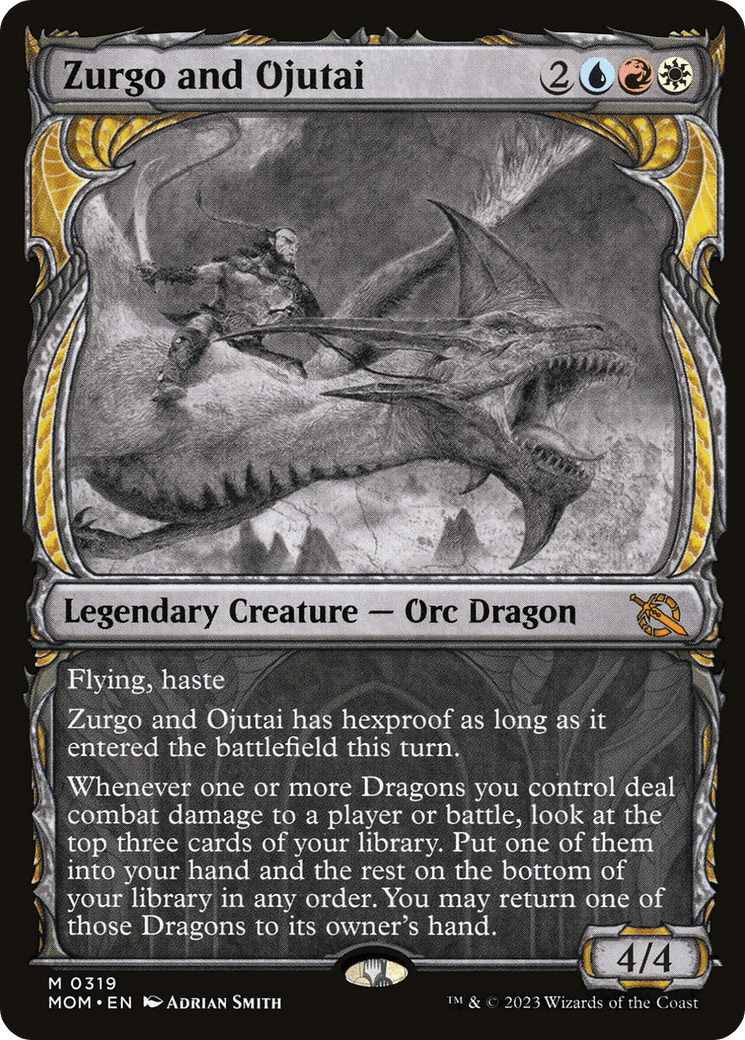 Zurgo and Ojutai (Showcase Planar Booster Fun) [March of the Machine] Foil
