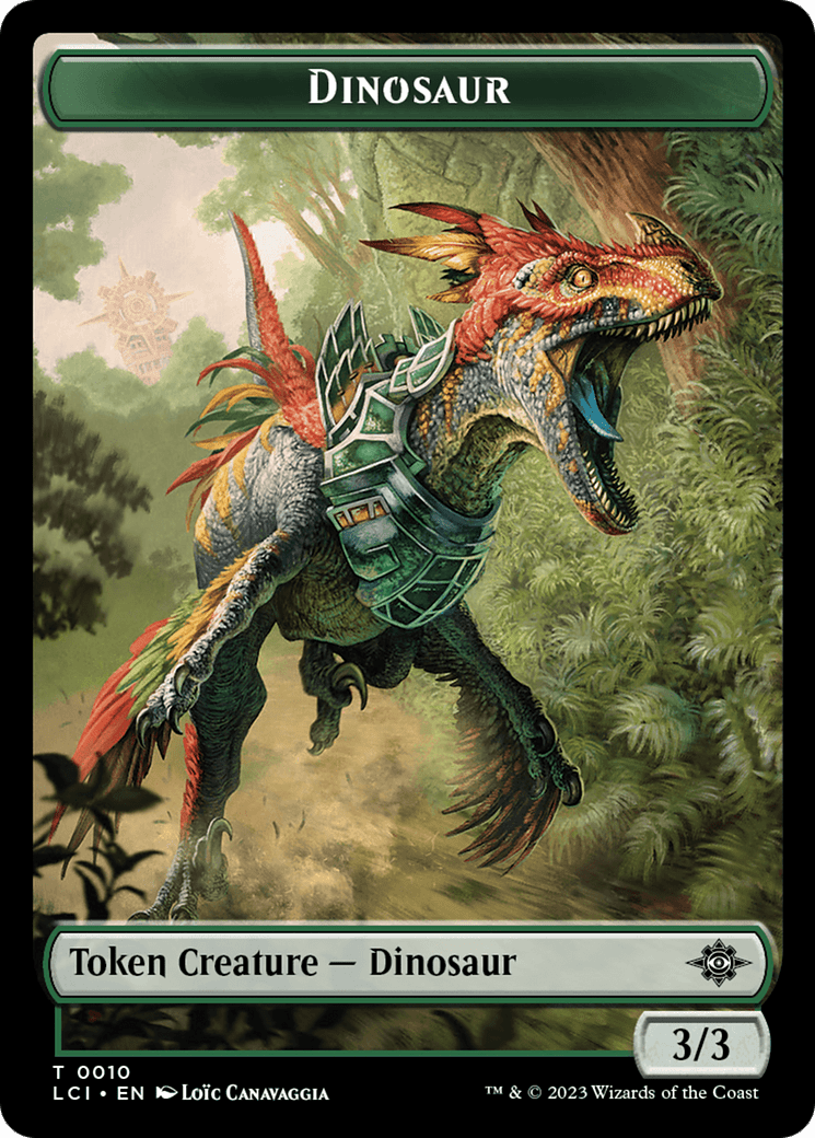 Dinosaur Egg // Dinosaur (0010) Double-Sided Token [The Lost Caverns of Ixalan Tokens] Foil