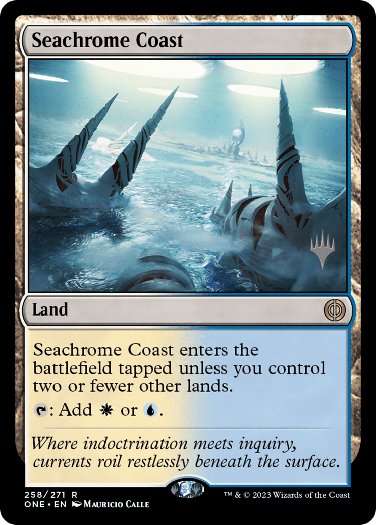 Seachrome Coast (Promo Pack) [Phyrexia: All Will Be One Promos] Foil