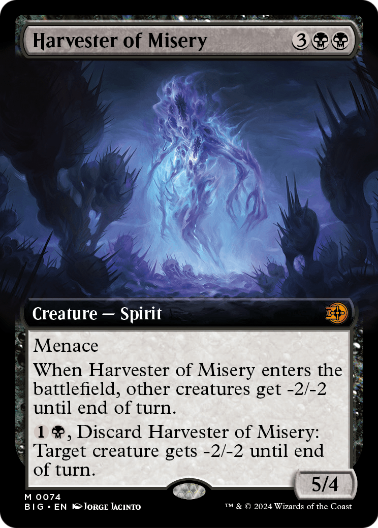 Harvester of Misery (Extended Art) [Outlaws of Thunder Junction: The Big Score] Foil