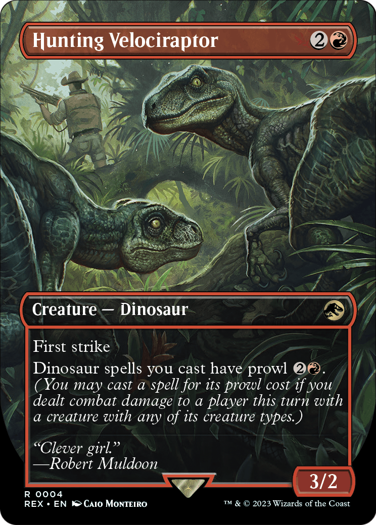 Hunting Velociraptor (Borderless) [Jurassic World Collection] Foil