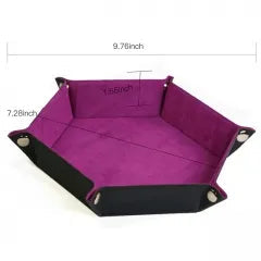 Folding Hexagonal Dice Tray | Magenta (A12)