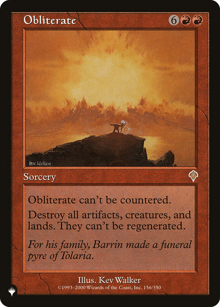 Obliterate |  (INV-156) [The List]