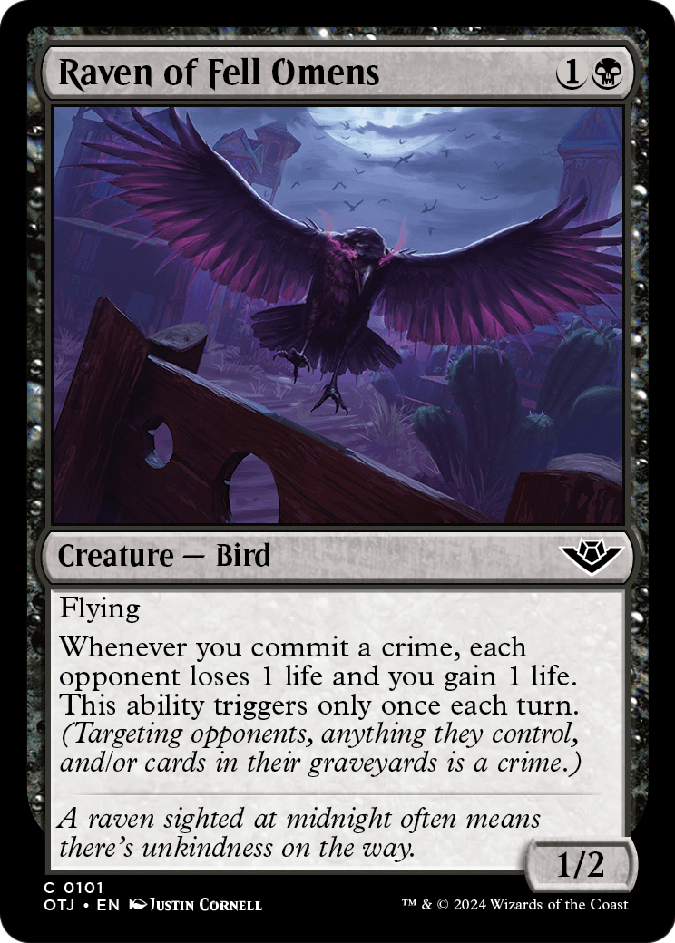 Raven of Fell Omens [Outlaws of Thunder Junction] Foil