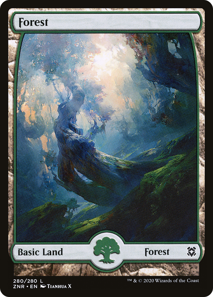 Forest (280) [Zendikar Rising] Foil