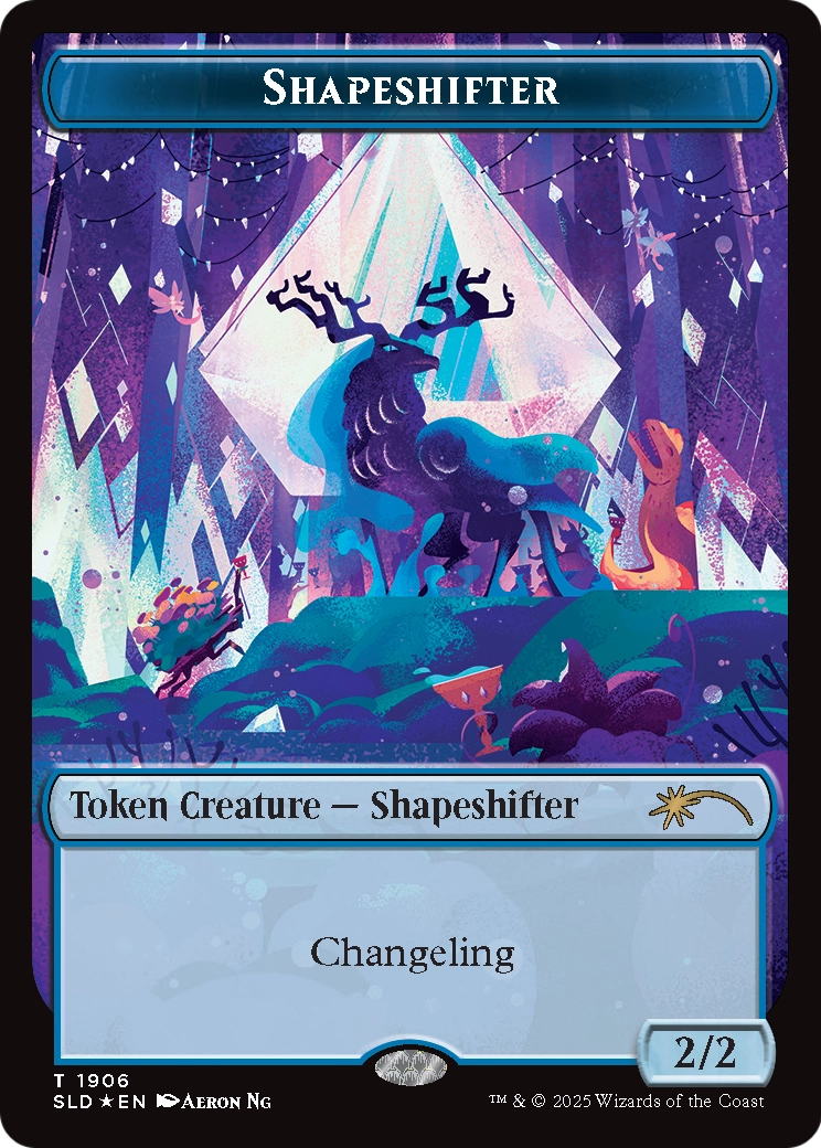 Shapeshifter Token (1906) (Double Rainbow Foil) (1906) [Secret Lair Drop Series]  Foil