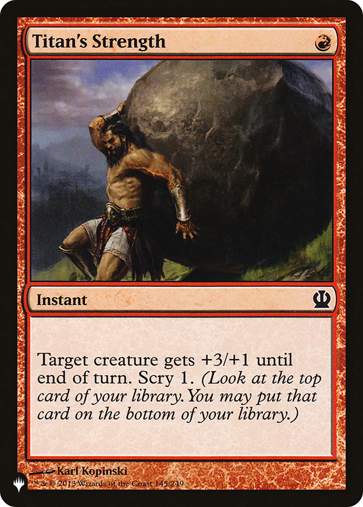 Titan's Strength |  (THS-145) [The List]