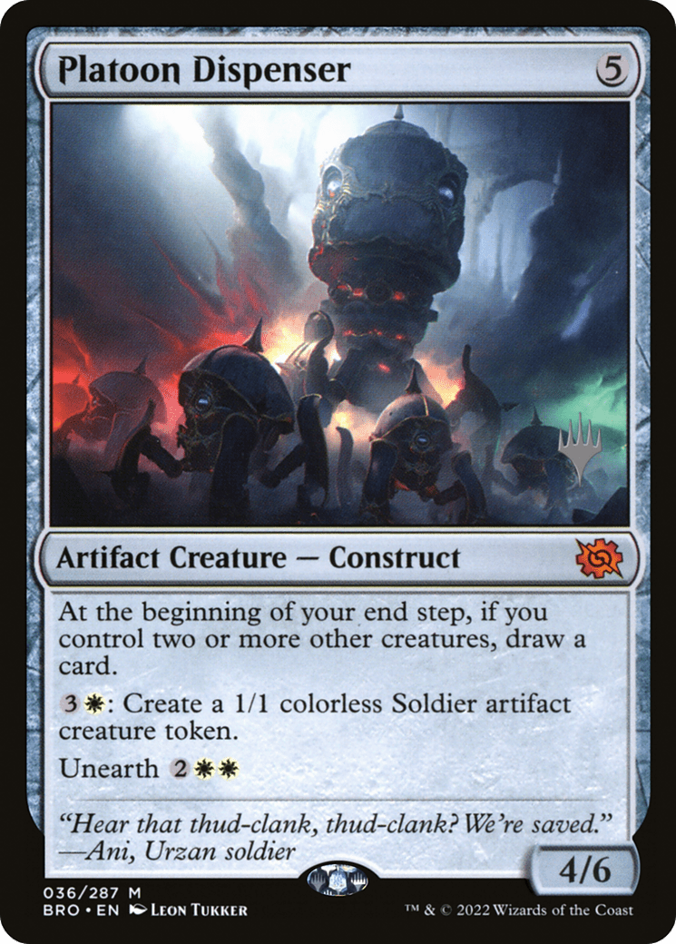 Platoon Dispenser (Promo Pack) [The Brothers' War Promos] Foil