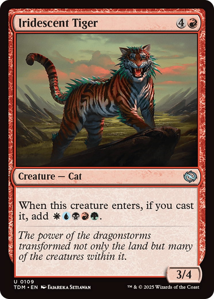 Iridescent Tiger (109) [Tarkir: Dragonstorm]  Foil