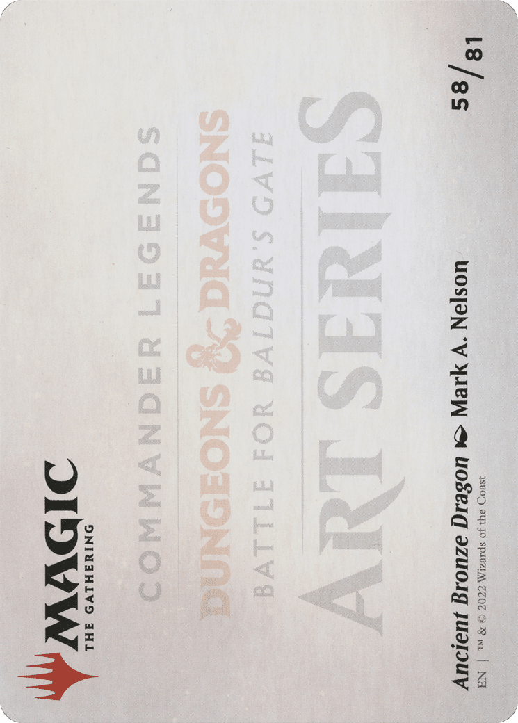 Ancient Bronze Dragon // Ancient Bronze Dragon (ACLB-058) - Battle for Baldur's Gate Art Series (Borderless) Foil