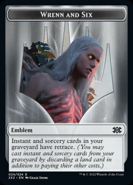 Wrenn and Six Emblem // Monk Double-Sided Token [Double Masters 2022 Tokens] Foil