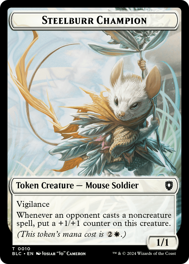 Steelburr Champion (TBLC-010) - Bloomburrow Commander Tokens Foil