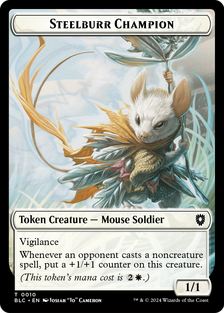 Steelburr Champion (TBLC-010) - Bloomburrow Commander Tokens Foil