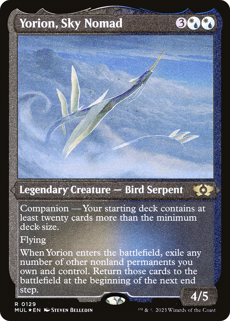 Yorion, Sky Nomad (Foil Etched) |  Foil (129) [Multiverse Legends]