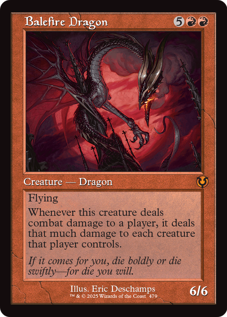 Balefire Dragon (Retro Frame) (-479) [Innistrad Remastered]  Foil