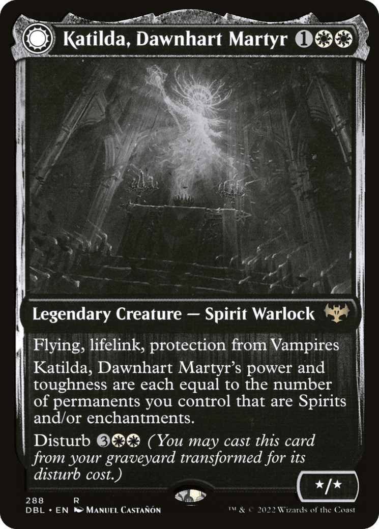 Katilda, Dawnhart Martyr // Katilda's Rising Dawn [Innistrad: Double Feature] Foil