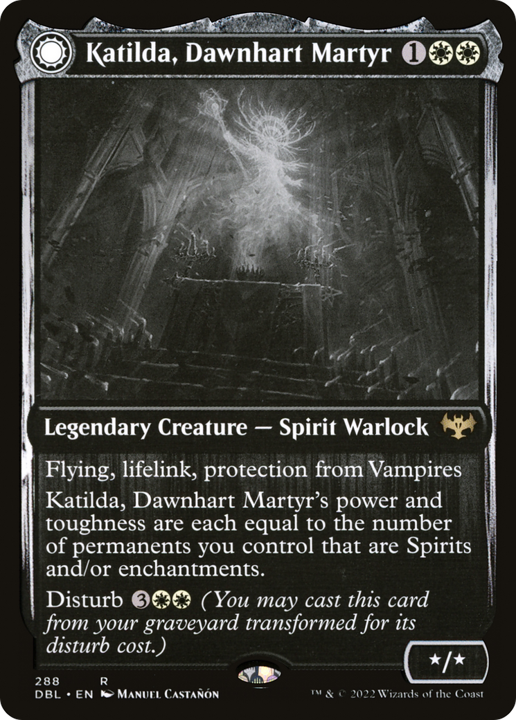 Katilda, Dawnhart Martyr // Katilda's Rising Dawn [Innistrad: Double Feature] Foil
