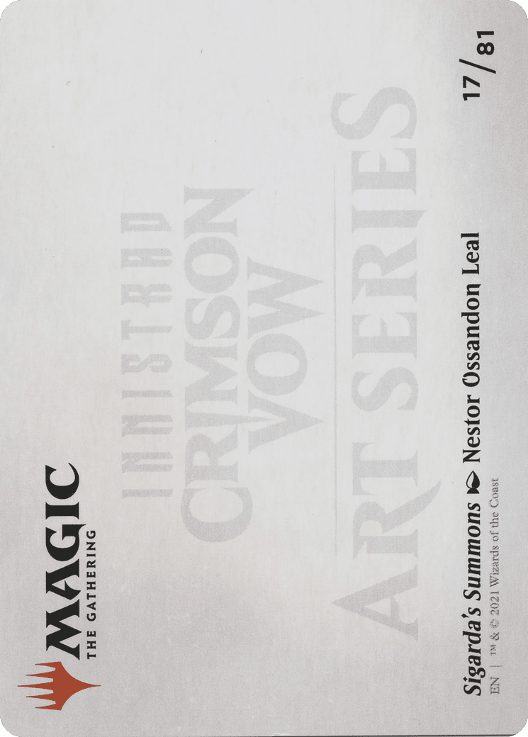 Sigarda's Summons // Sigarda's Summons (AVOW-017) - Crimson Vow Art Series (Borderless) Foil
