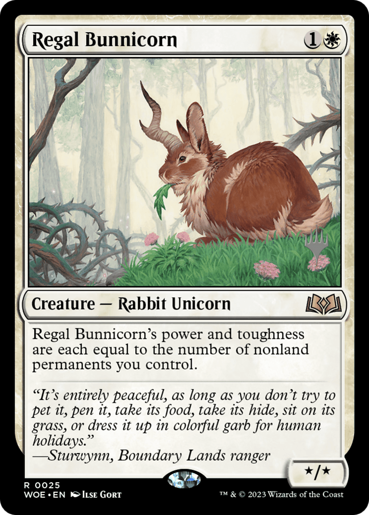 Regal Bunnicorn (Promo Pack) [Wilds of Eldraine Promos] Foil