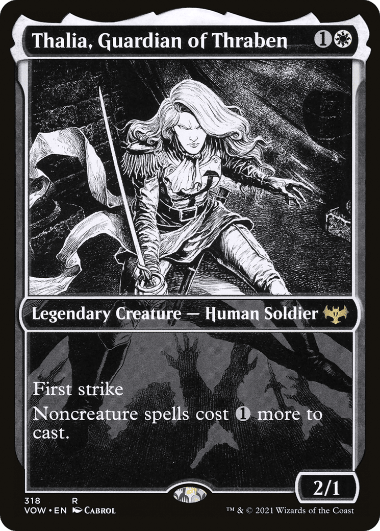 Thalia, Guardian of Thraben (Showcase Eternal Night) [Innistrad: Crimson Vow] Foil