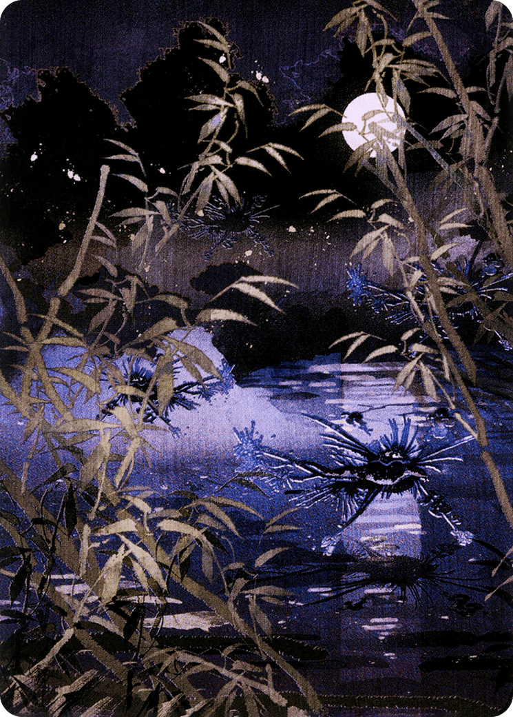 Swamp // Swamp (ANEO-081) - Neon Dynasty Art Series (Borderless) Foil