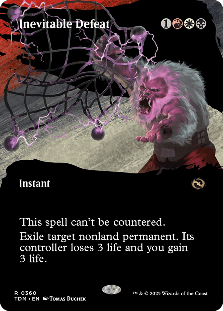 Inevitable Defeat (Borderless) (360) [Tarkir: Dragonstorm]  Foil