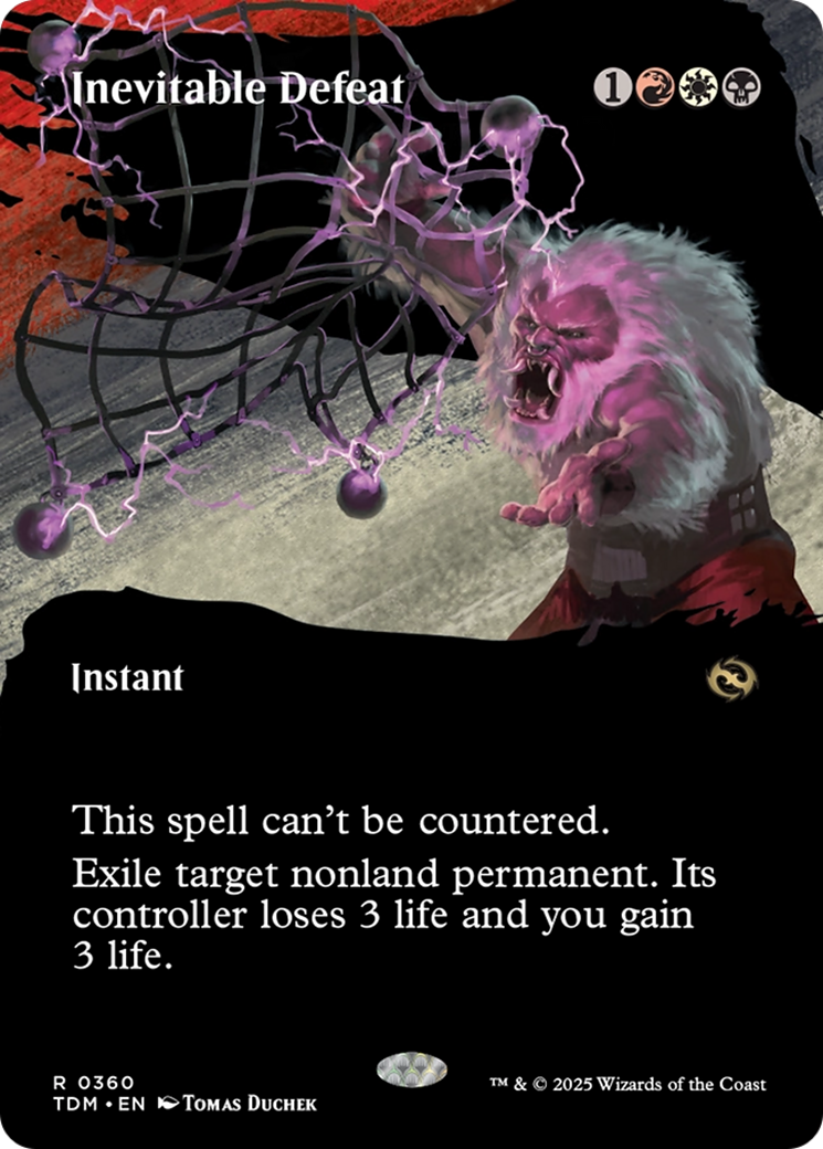 Inevitable Defeat (Borderless) (360) [Tarkir: Dragonstorm]  Foil