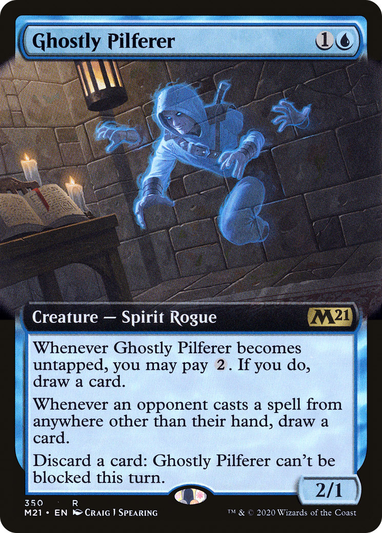 Ghostly Pilferer (Extended Art) [Core Set 2021] Foil