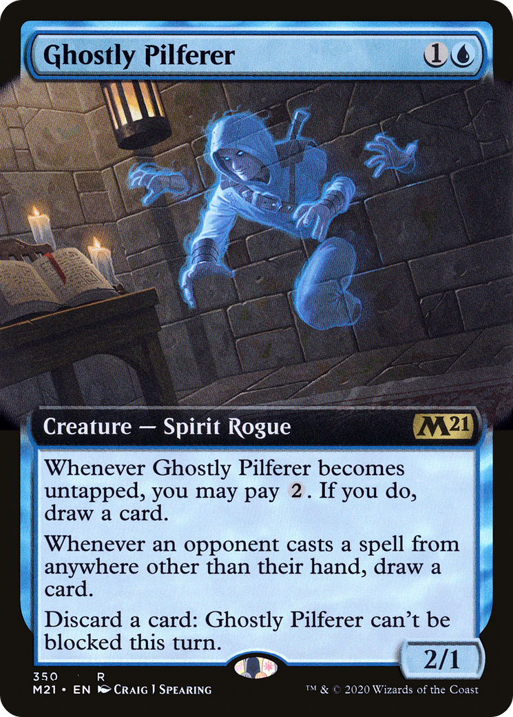 Ghostly Pilferer (Extended Art) [Core Set 2021] Foil