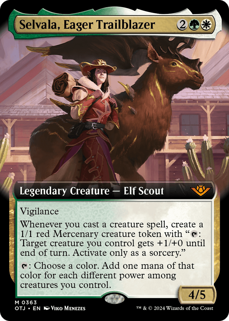 Selvala, Eager Trailblazer (Extended Art) [Outlaws of Thunder Junction] Foil