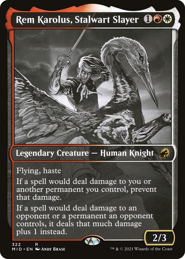Rem Karolus, Stalwart Slayer (Showcase Eternal Night) [Innistrad: Midnight Hunt] Foil