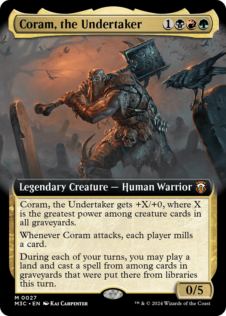 Coram, the Undertaker (Extended Art) [Modern Horizons 3 Commander] Foil