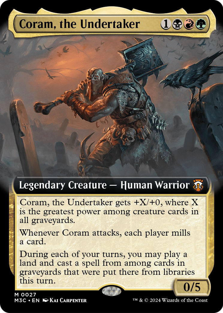 Coram, the Undertaker (Extended Art) [Modern Horizons 3 Commander] Foil
