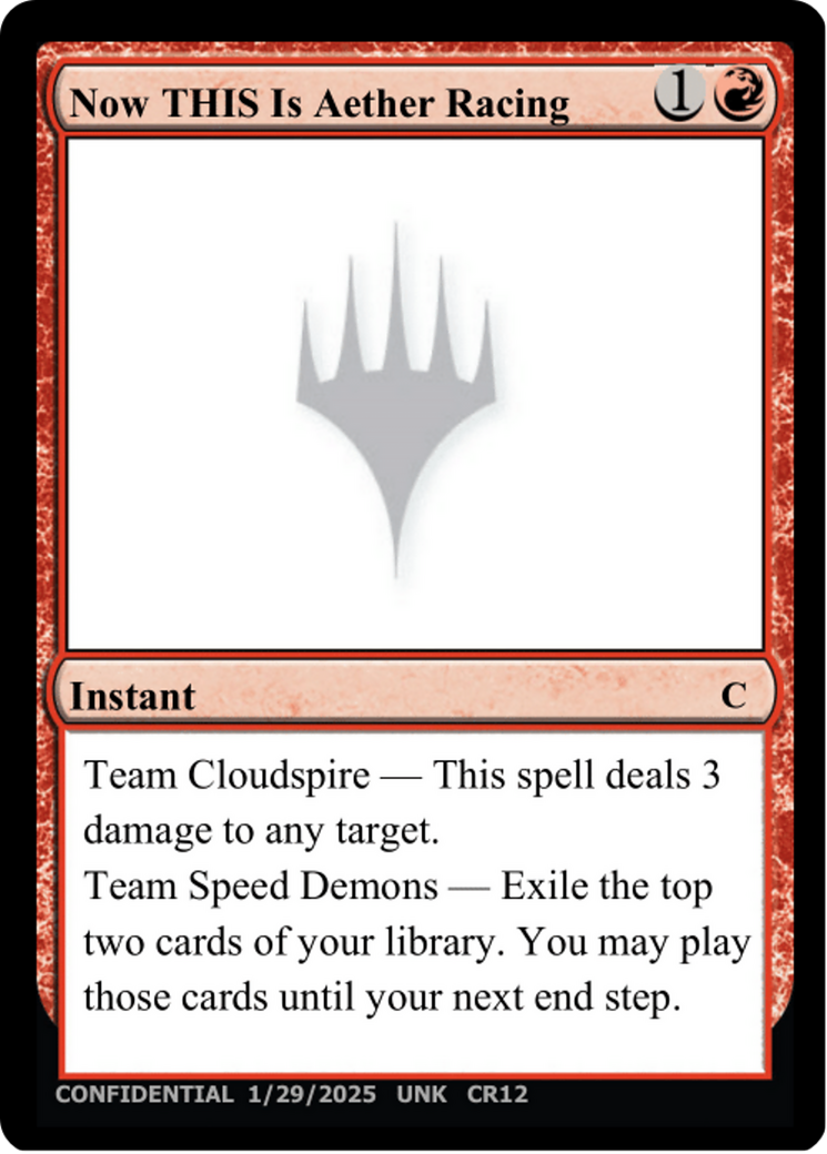 Now THIS Is Aether Racing |  () [Un-Known Event Playtest Cards]