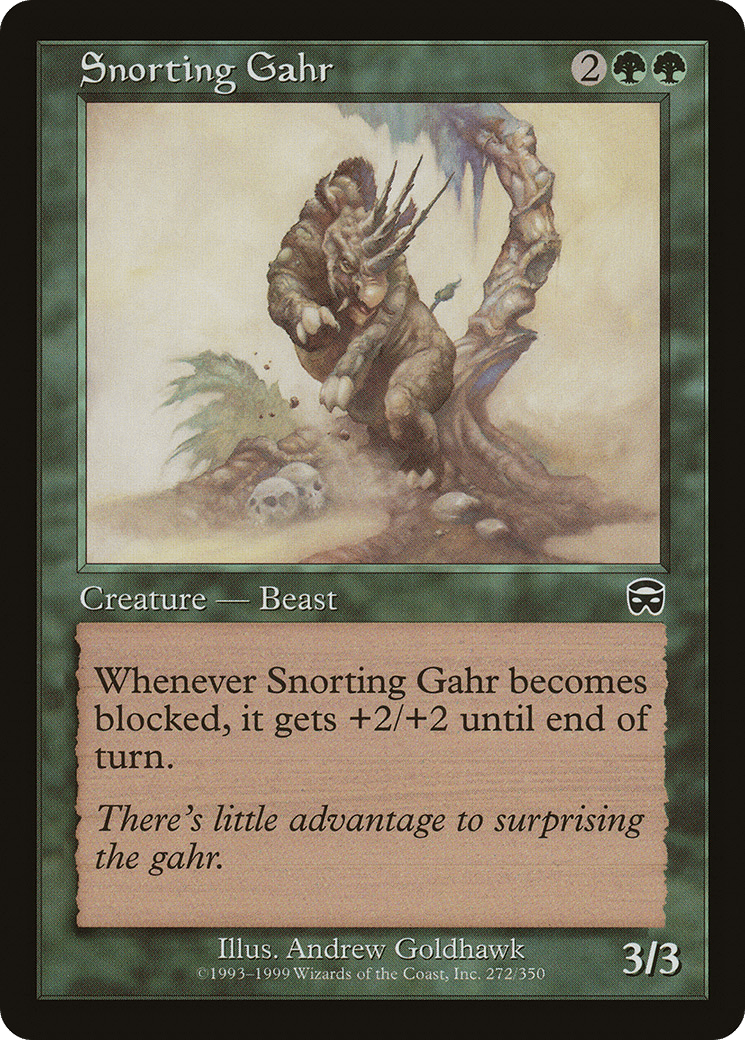 Snorting Gahr [Mercadian Masques] Foil