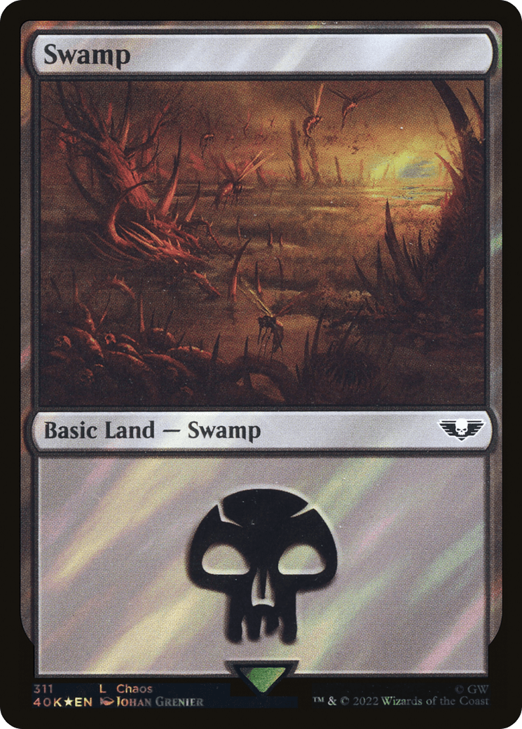 Swamp (311) (Surge Foil) [Warhammer 40,000]